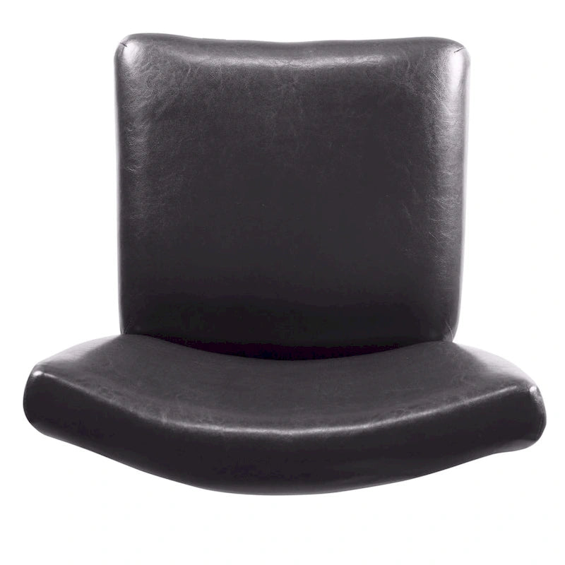 Tabouret de bar de luxe en similicuir marron de 29 pouces
