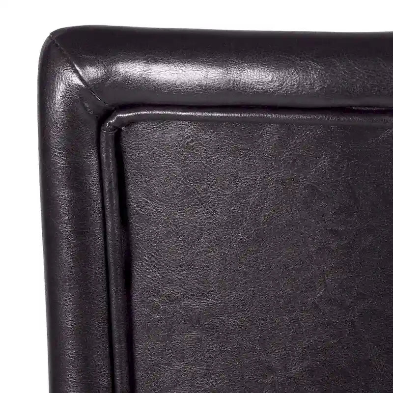 Tabouret de bar de luxe en similicuir marron de 29 pouces