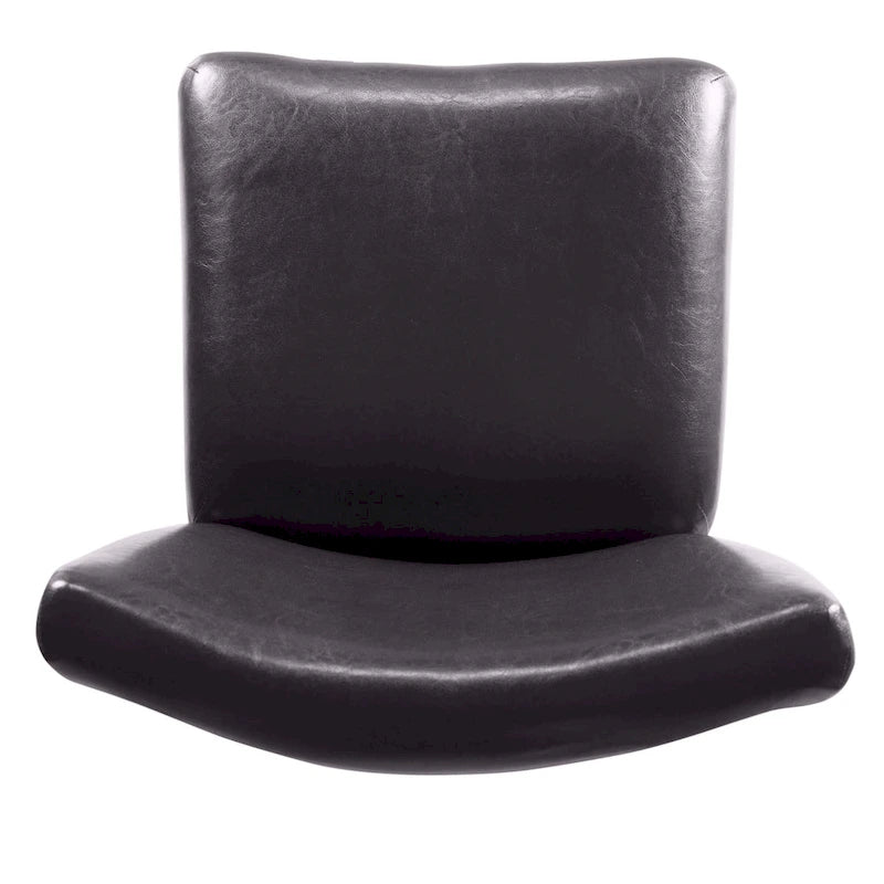 Tabouret de bar de luxe en similicuir marron de 29 pouces