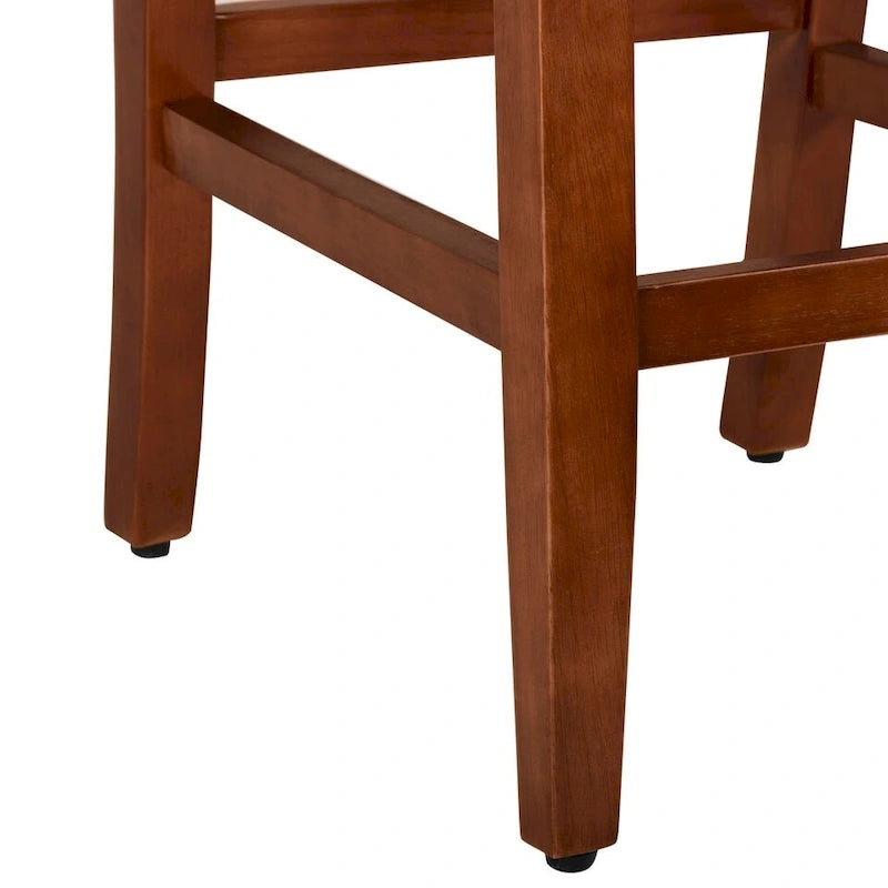 Tabouret de bar de luxe en similicuir marron de 29 pouces