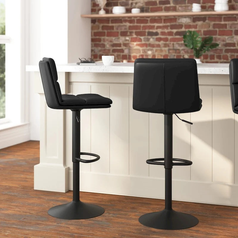 Lot de 2 tabourets de bar réglables sans accoudoirs
