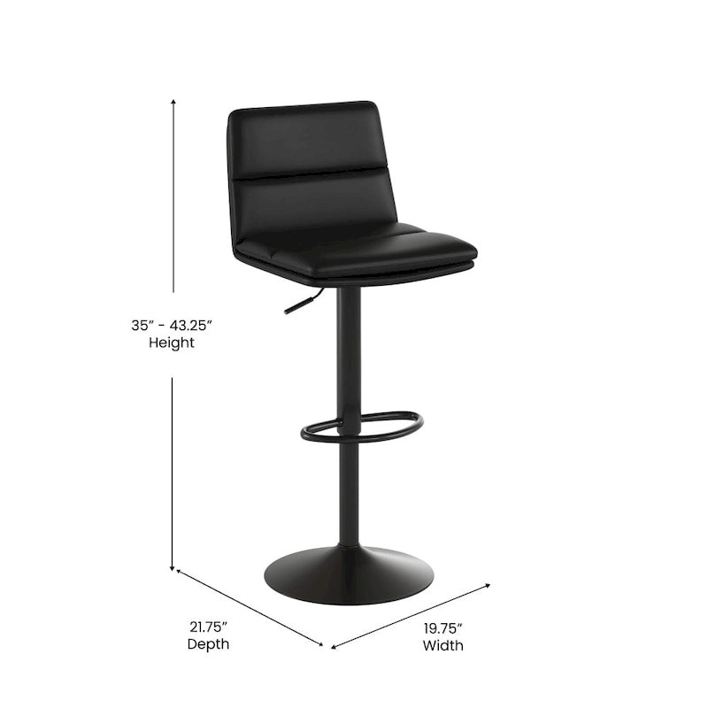 Lot de 2 tabourets de bar réglables sans accoudoirs