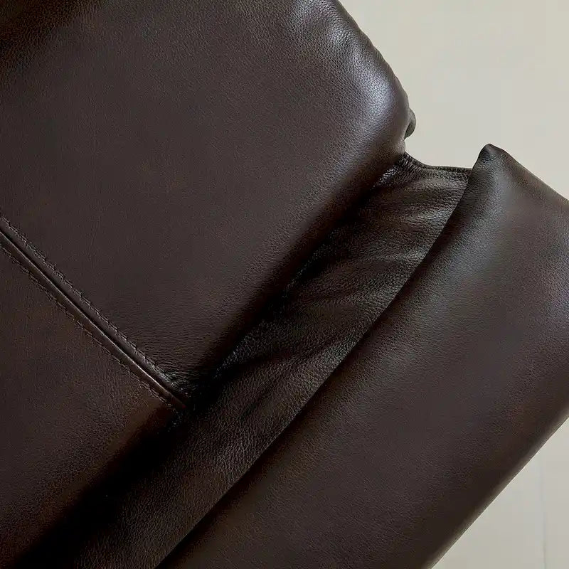 Fauteuil inclinable électrique zéro gravité en cuir pleine fleur avec USB-C