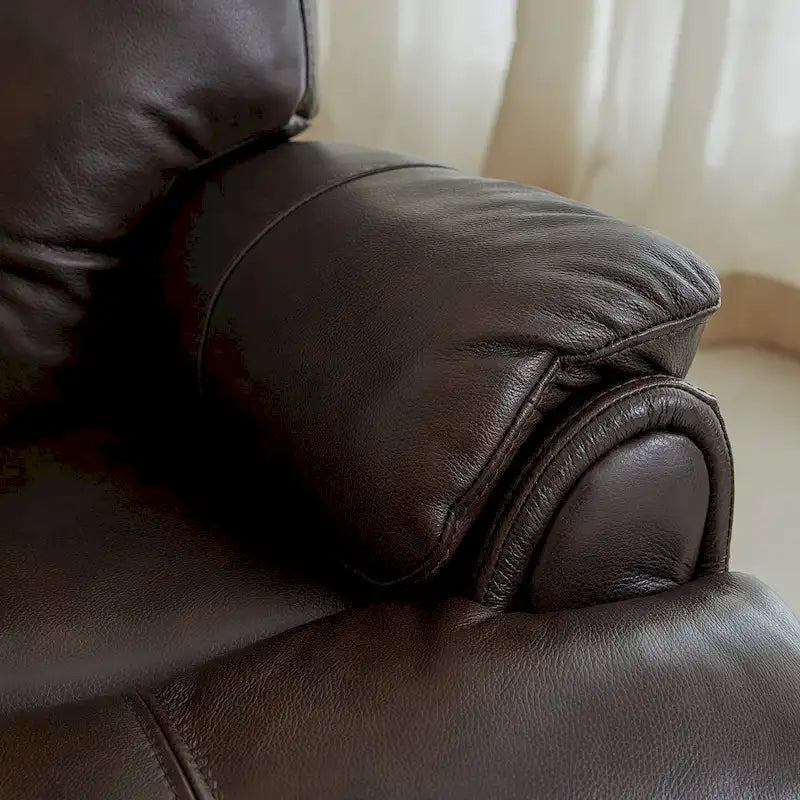 Fauteuil inclinable électrique zéro gravité en cuir pleine fleur avec USB-C