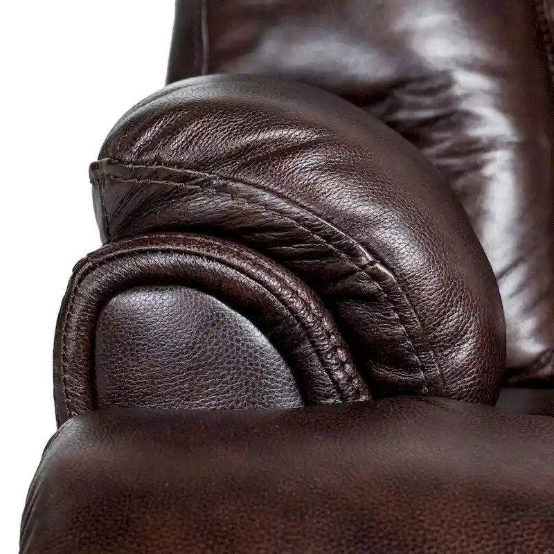 Fauteuil inclinable électrique zéro gravité en cuir pleine fleur avec USB-C