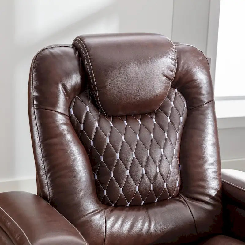 Canapé inclinable simple surdimensionné de cinéma maison électrique avec rangement dissimulé dans les accoudoirs