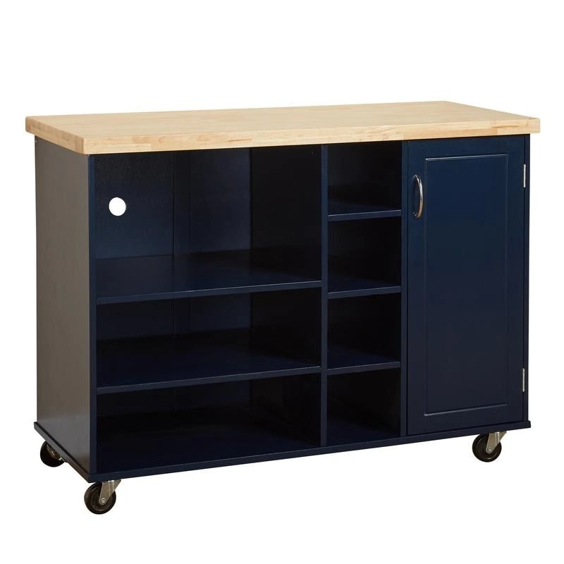 Chariot de rangement à roulettes pour micro-ondes avec armoire et étagères