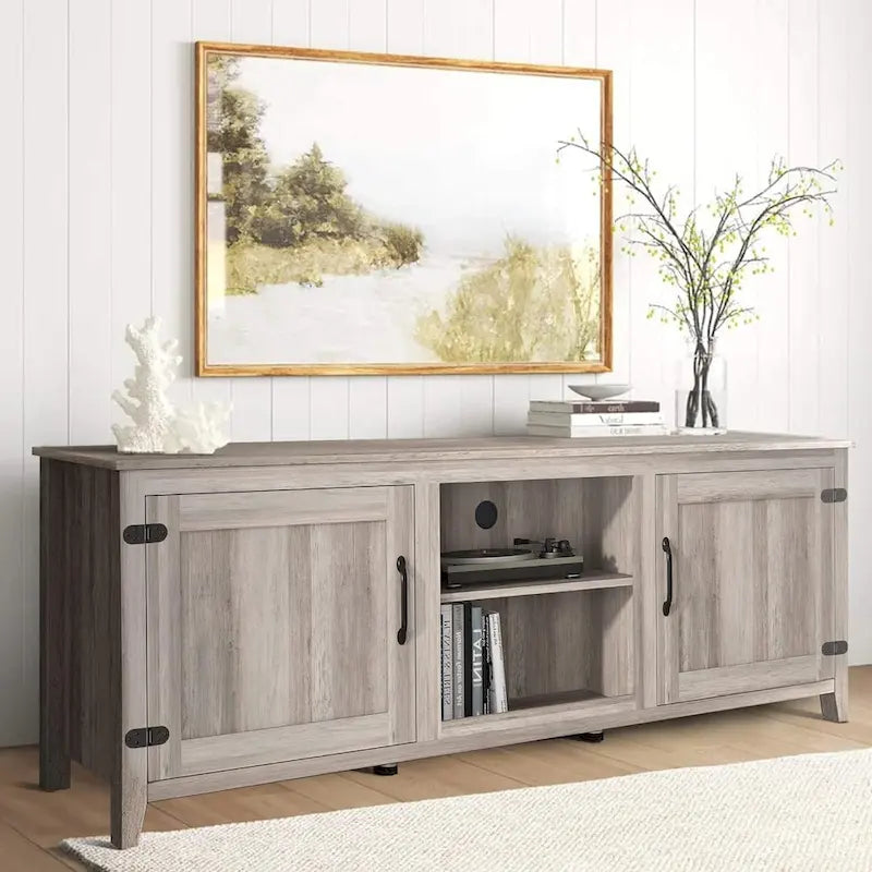 Meuble TV/console en bois pour téléviseurs jusqu'à 80 pouces