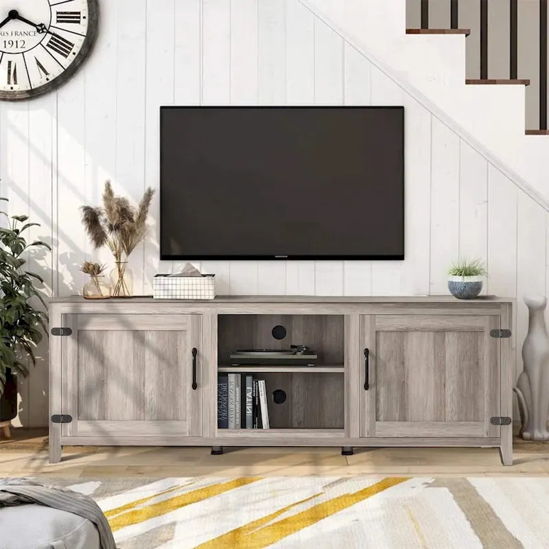 Meuble TV/console en bois pour téléviseurs jusqu'à 80 pouces