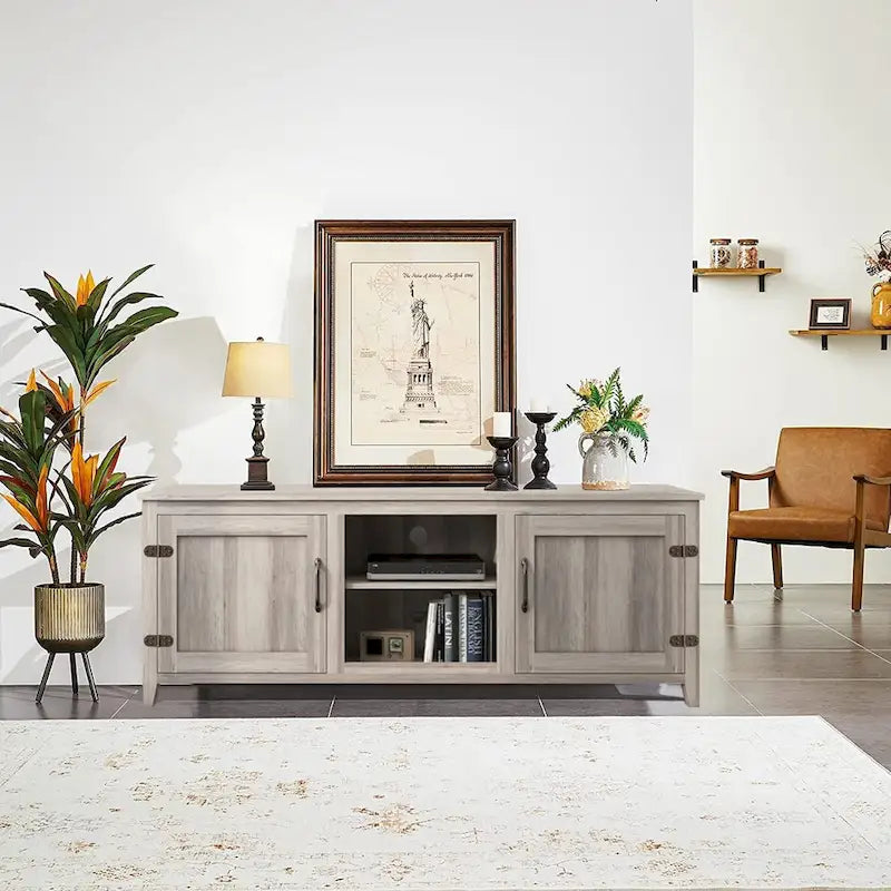 Meuble TV/console en bois pour téléviseurs jusqu'à 80 pouces
