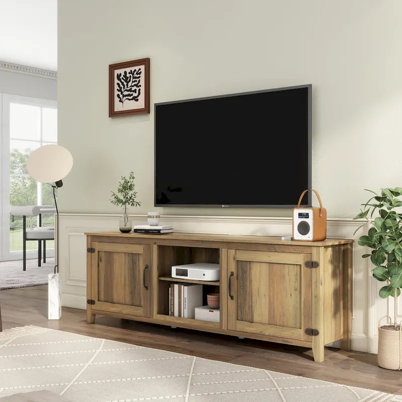 Meuble TV/console en bois pour téléviseurs jusqu'à 80 pouces
