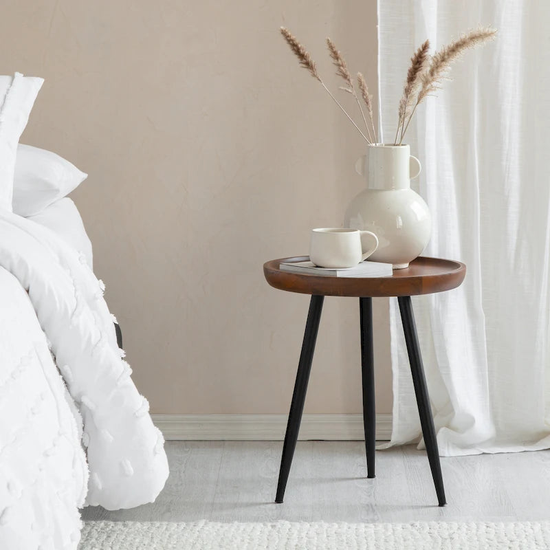 Pouf carré en jonc de mer tressé marron
