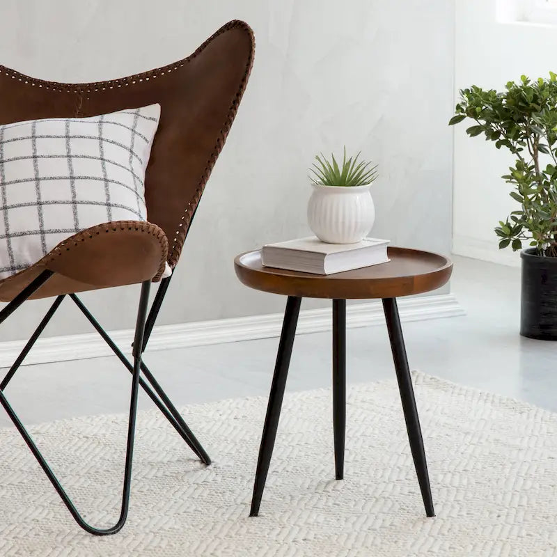 Pouf carré en jonc de mer tressé marron