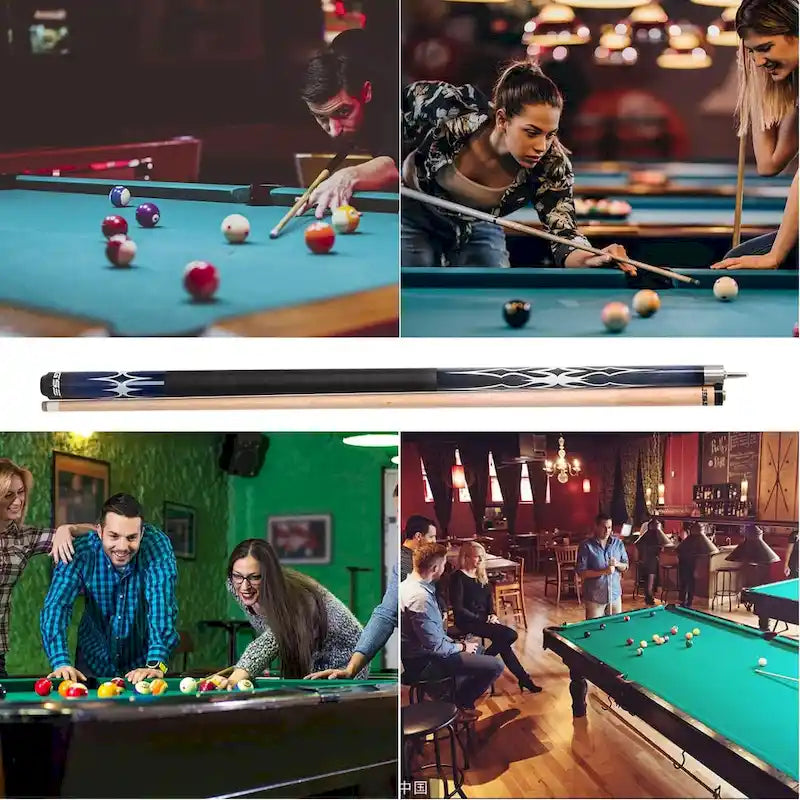 Canne de billard de 58 po en érable canadien massif, en 2 pièces