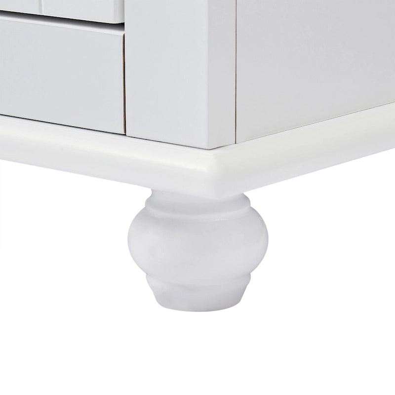 Meuble de rangement blanc avec 3 tiroirs et une étagère réglable