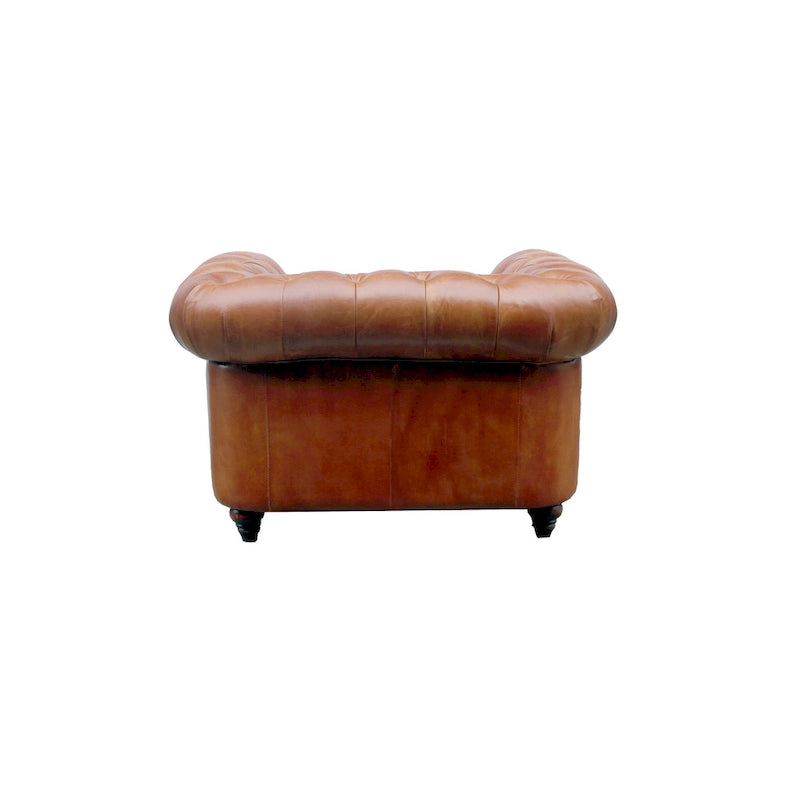 Canapé/fauteuil Chester Bay capitonné en cuir véritable