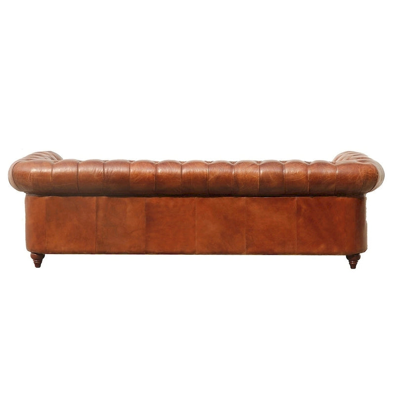 Canapé/fauteuil Chester Bay capitonné en cuir véritable