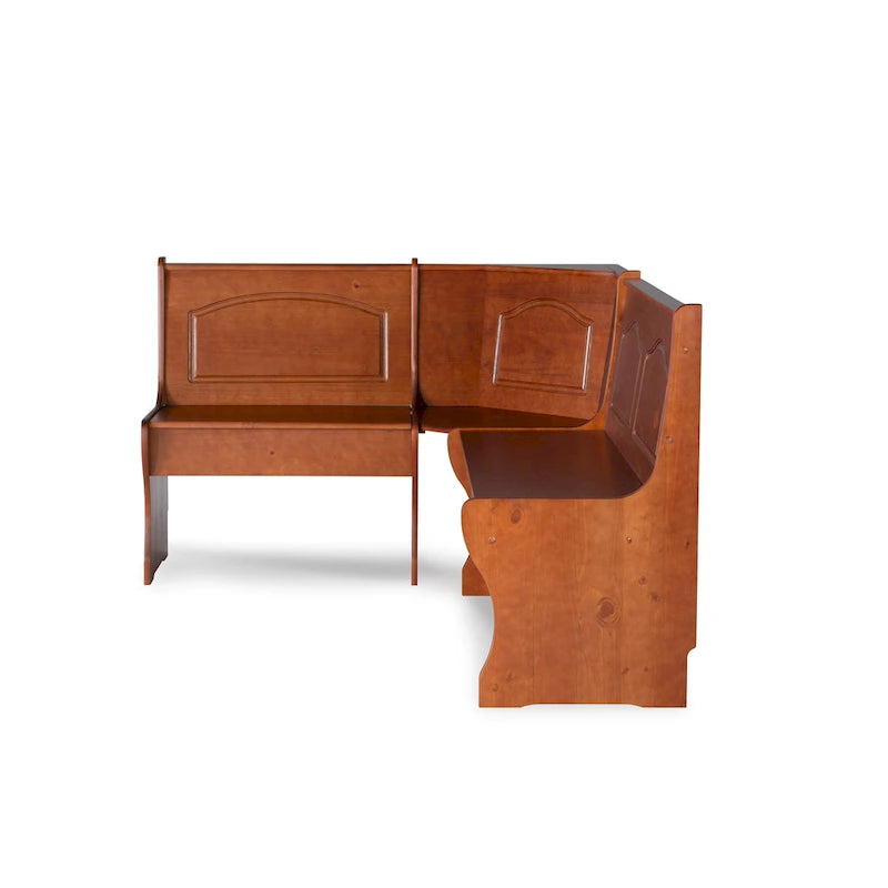 Banc d'angle en noyer foncé
