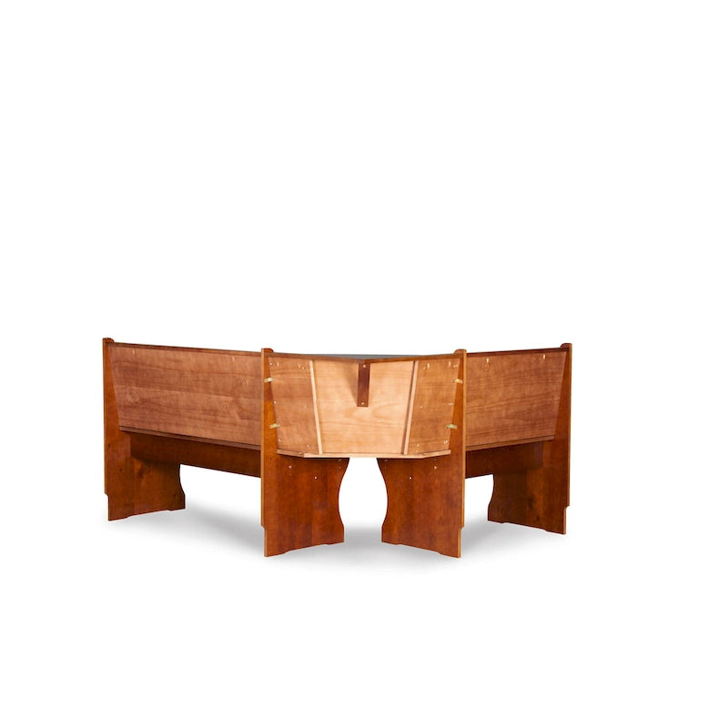 Banc d'angle en noyer foncé