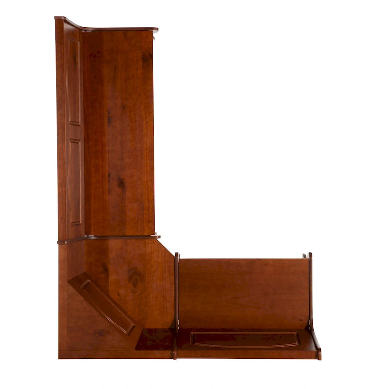 Banc d'angle en noyer foncé