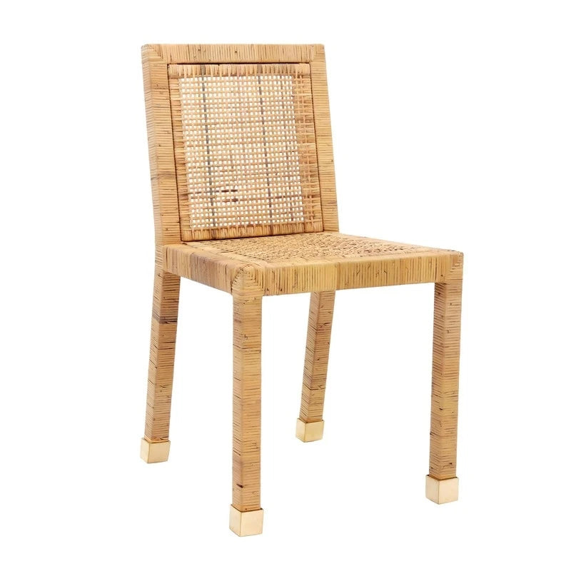Chaise de salle à manger en rotin Amara