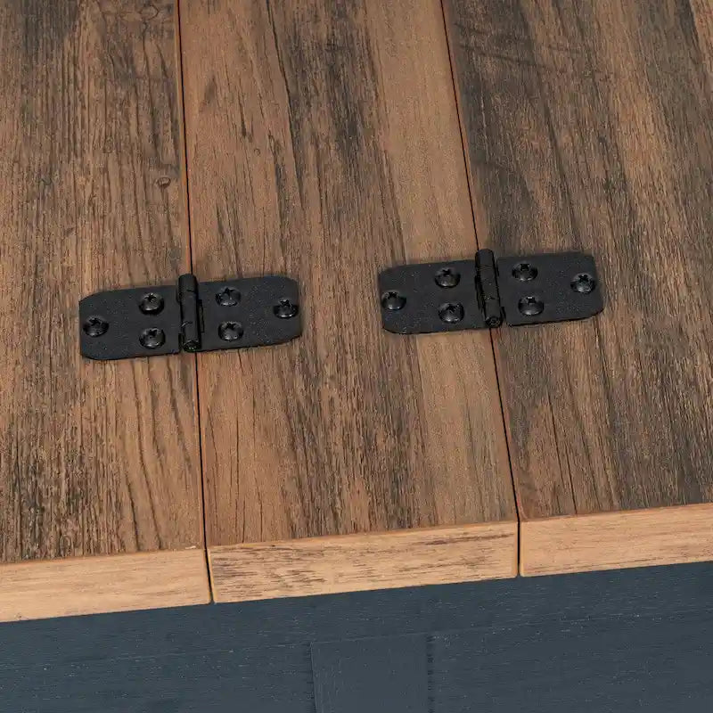 Table basse de ferme avec plateau relevable à charnière et rangement