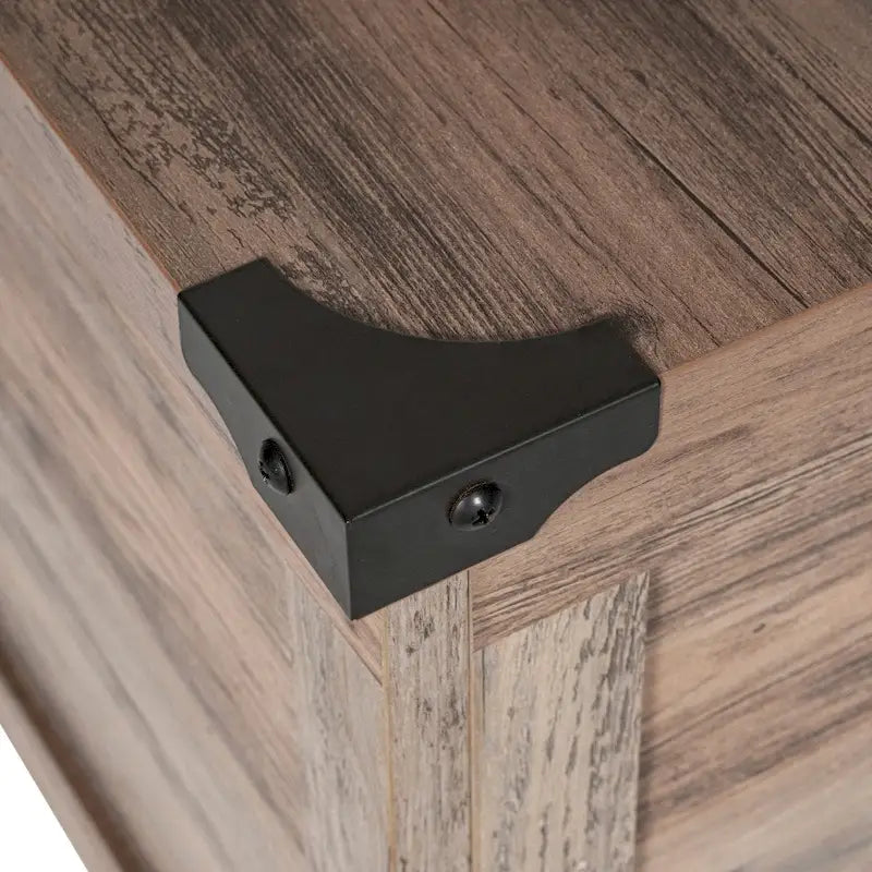 Table basse de ferme avec plateau relevable à charnière et rangement