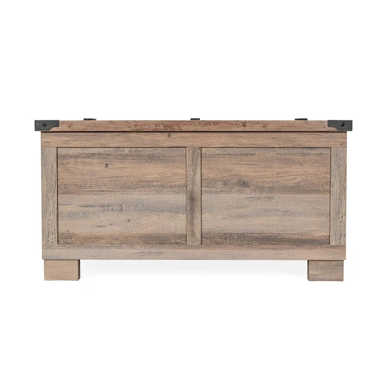 Table basse de ferme avec plateau relevable à charnière et rangement