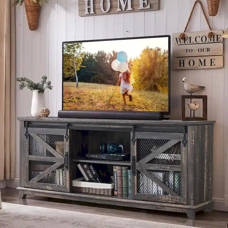 Meuble TV industriel et rustique, Meuble de divertissement, Console TV