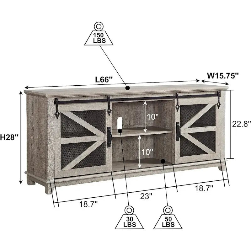 Meuble TV industriel et rustique, Meuble de divertissement, Console TV