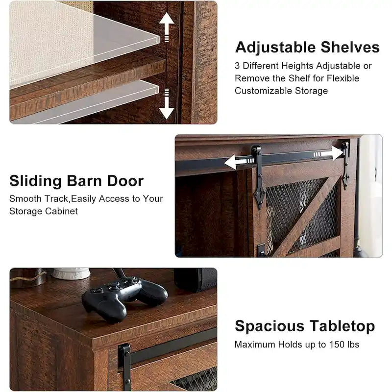 Meuble TV industriel et rustique, Meuble de divertissement, Console TV