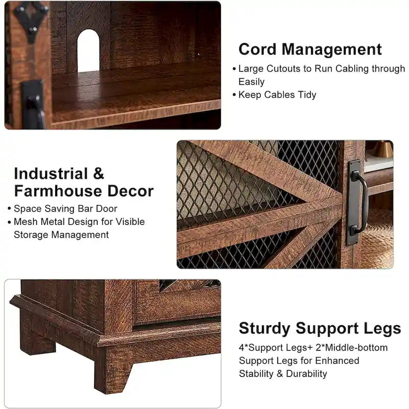 Meuble TV industriel et rustique, Meuble de divertissement, Console TV