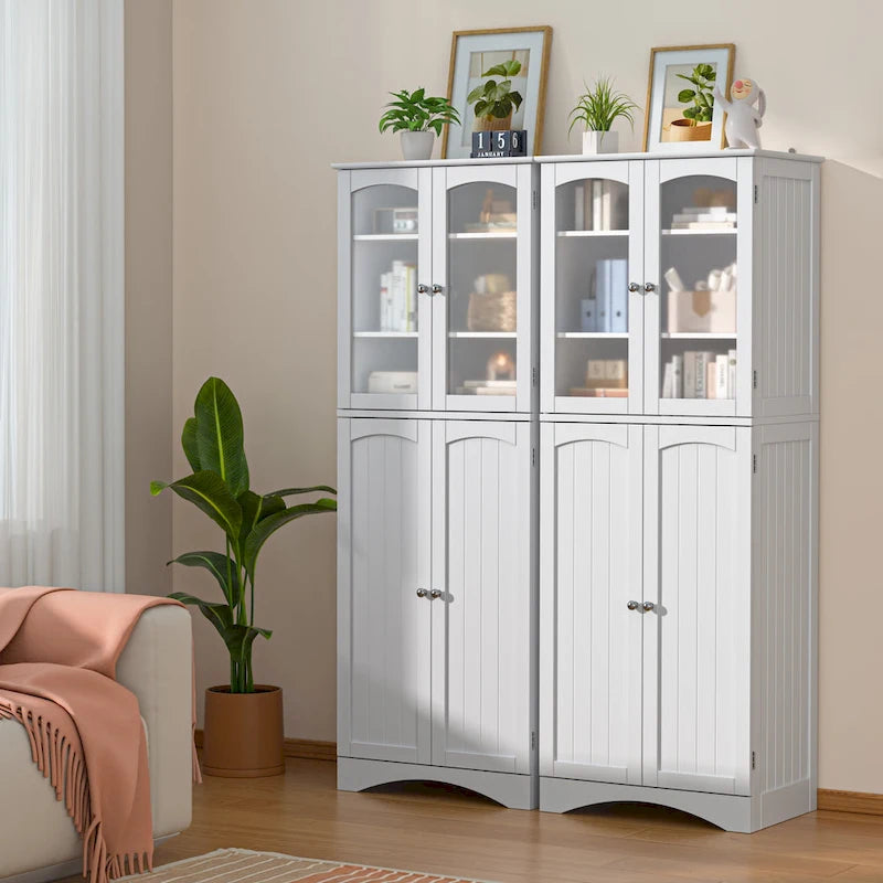 Meuble de cuisine haut de 162 cm avec étagères réglables