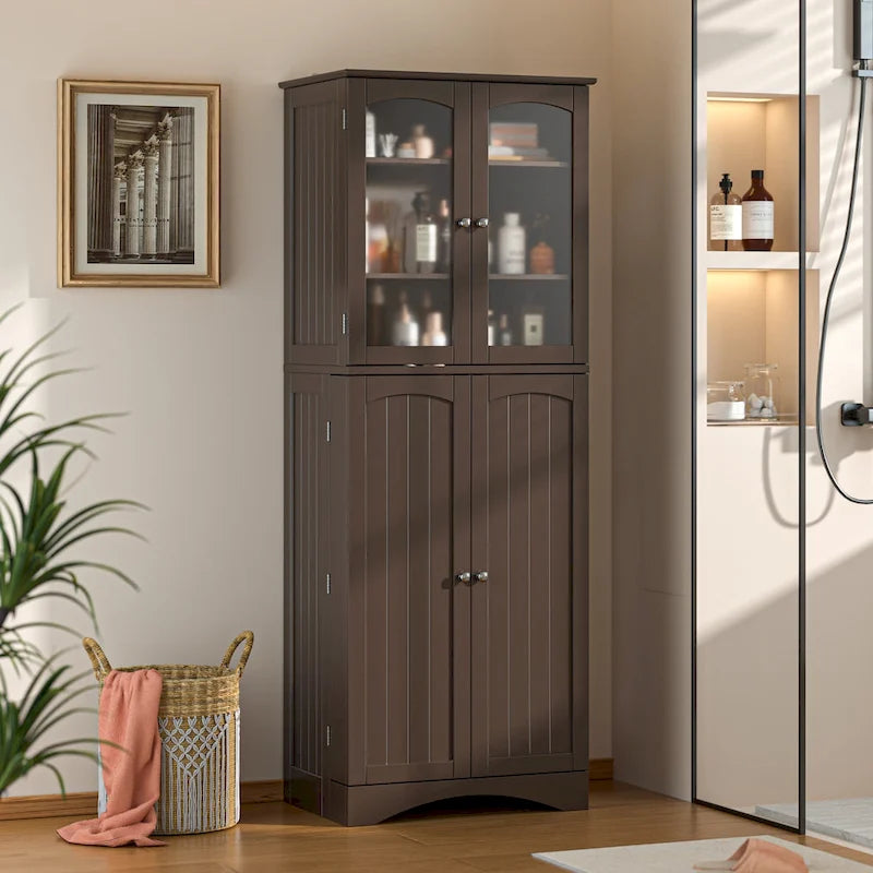 Meuble de cuisine haut de 162 cm avec étagères réglables
