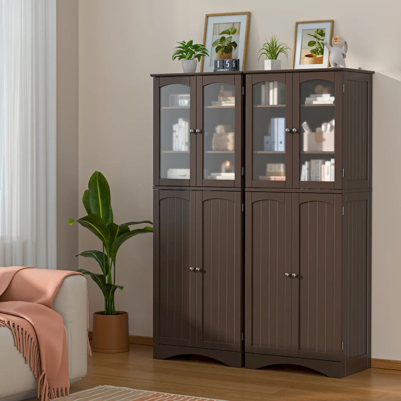 Meuble de cuisine haut de 162 cm avec étagères réglables