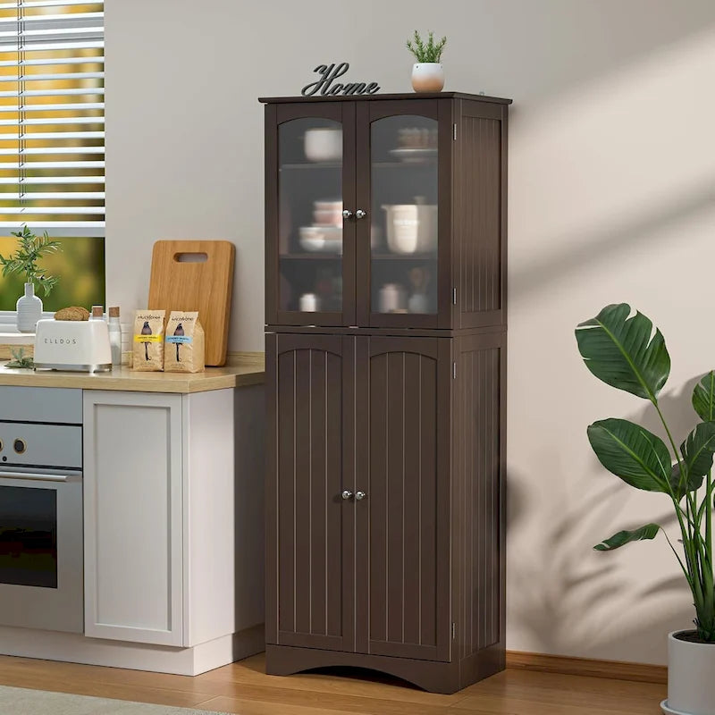 Meuble de cuisine haut de 162 cm avec étagères réglables