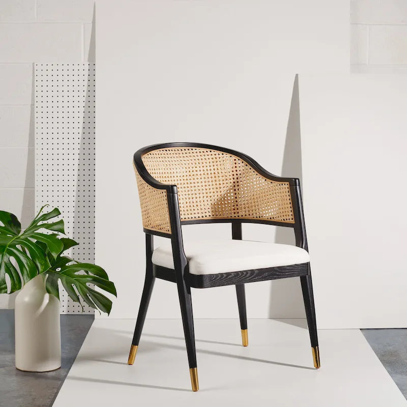 Chaise de salle à manger en rotin - 23Lx23Px34H