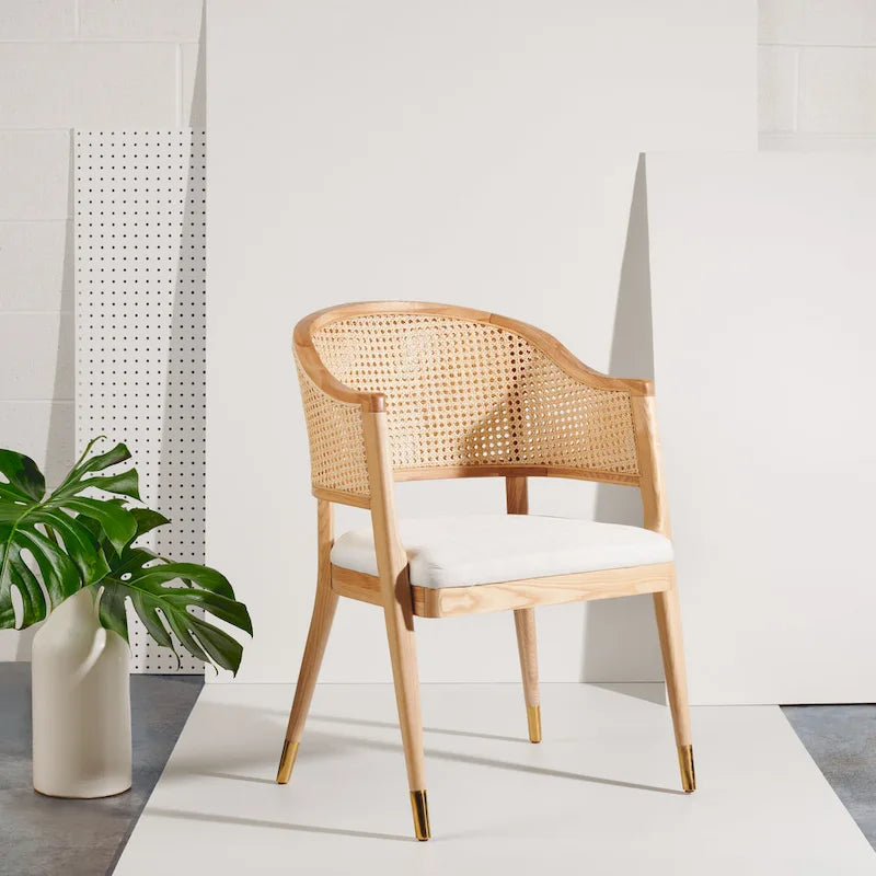 Chaise de salle à manger en rotin - 23Lx23Px34H