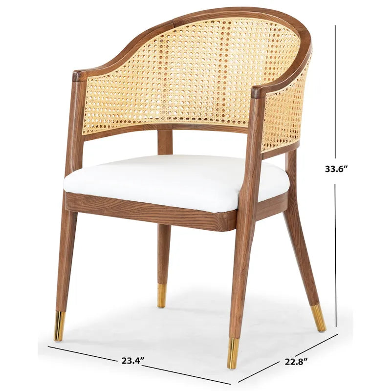 Chaise de salle à manger en rotin - 23Lx23Px34H