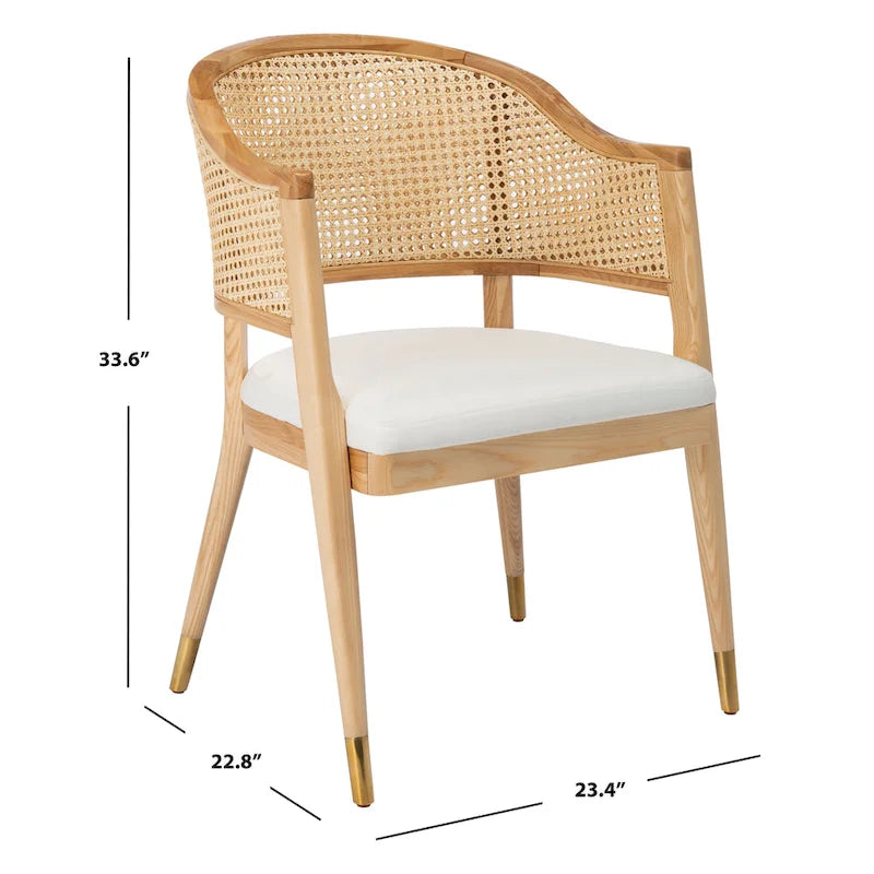 Chaise de salle à manger en rotin - 23Lx23Px34H