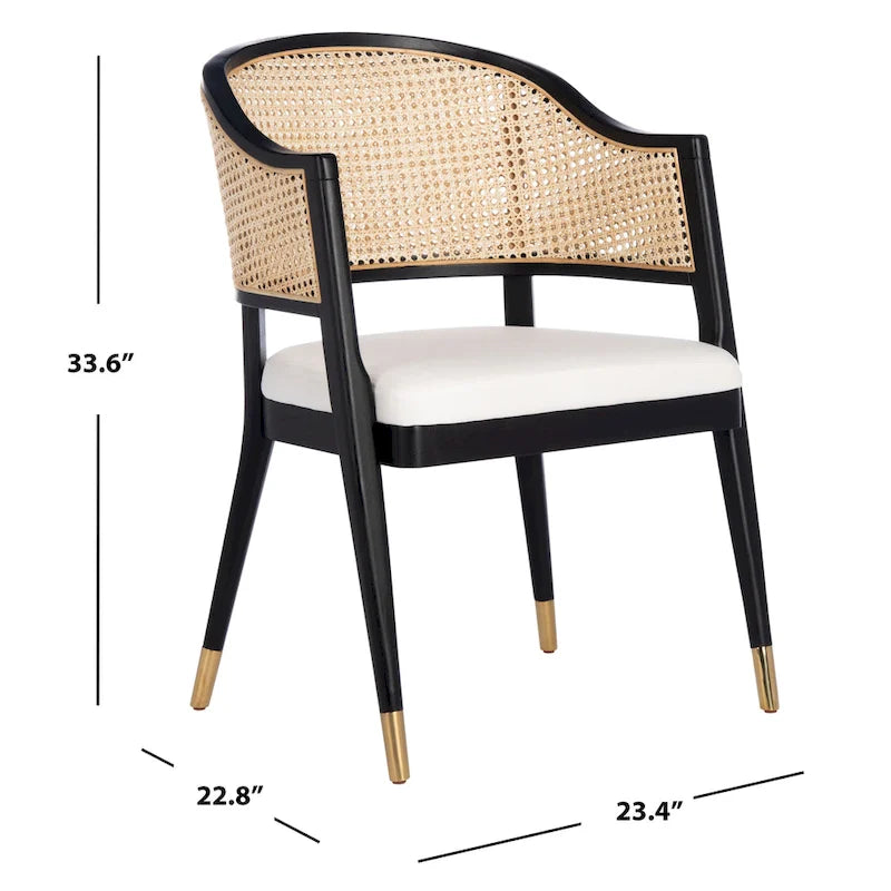 Chaise de salle à manger en rotin - 23Lx23Px34H
