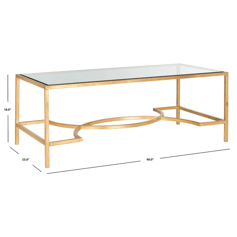 Table basse dorée - 48Lx23Px18H