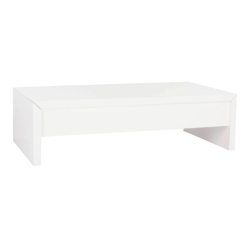 Table basse blanche relevable - 47Wx24Px13H