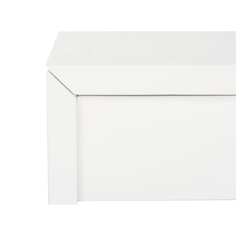 Table basse blanche relevable - 47Wx24Px13H