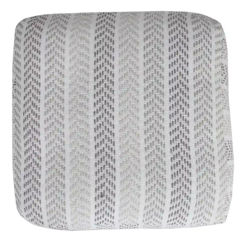 Pouf 18 gris 100 % coton