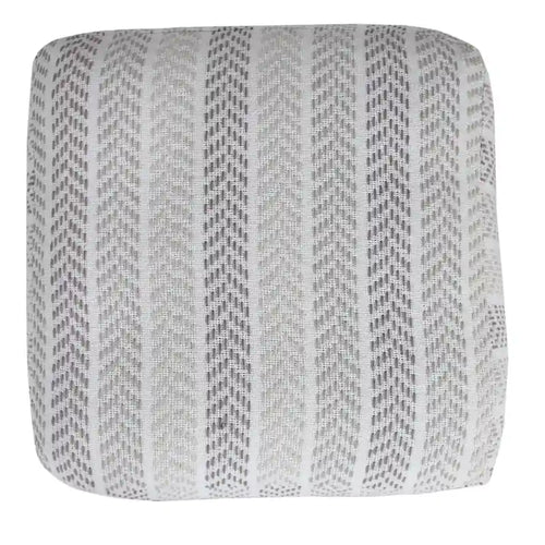 Pouf 18 gris 100 % coton