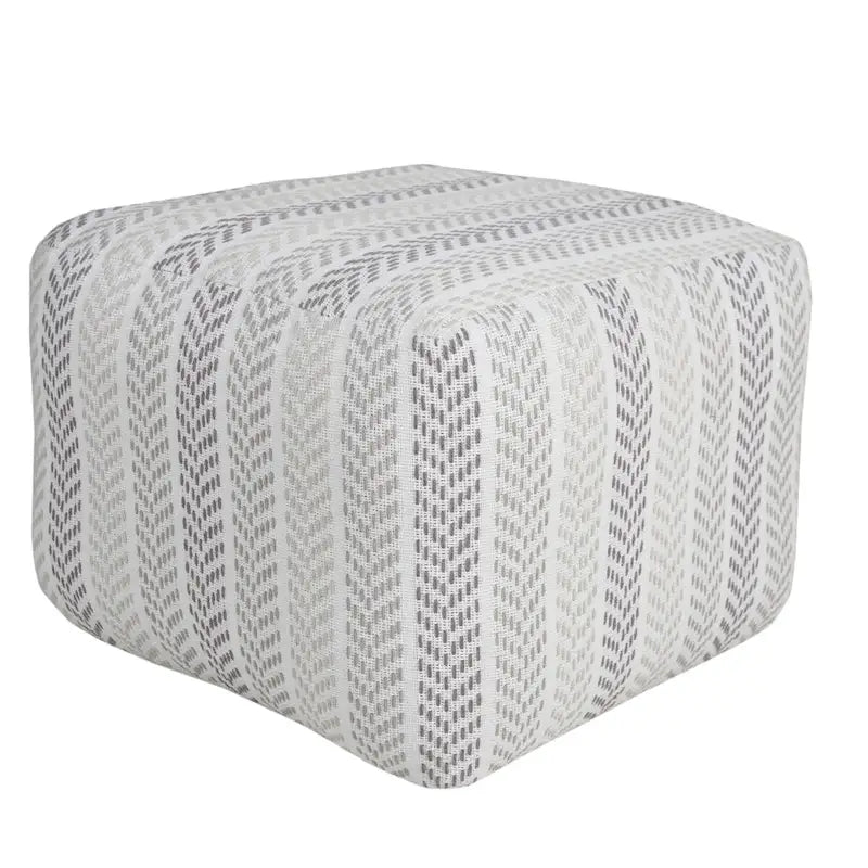 Pouf 18 gris 100 % coton