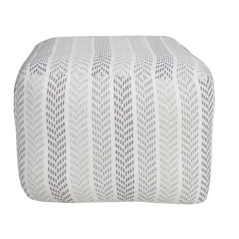 Pouf 18 gris 100 % coton