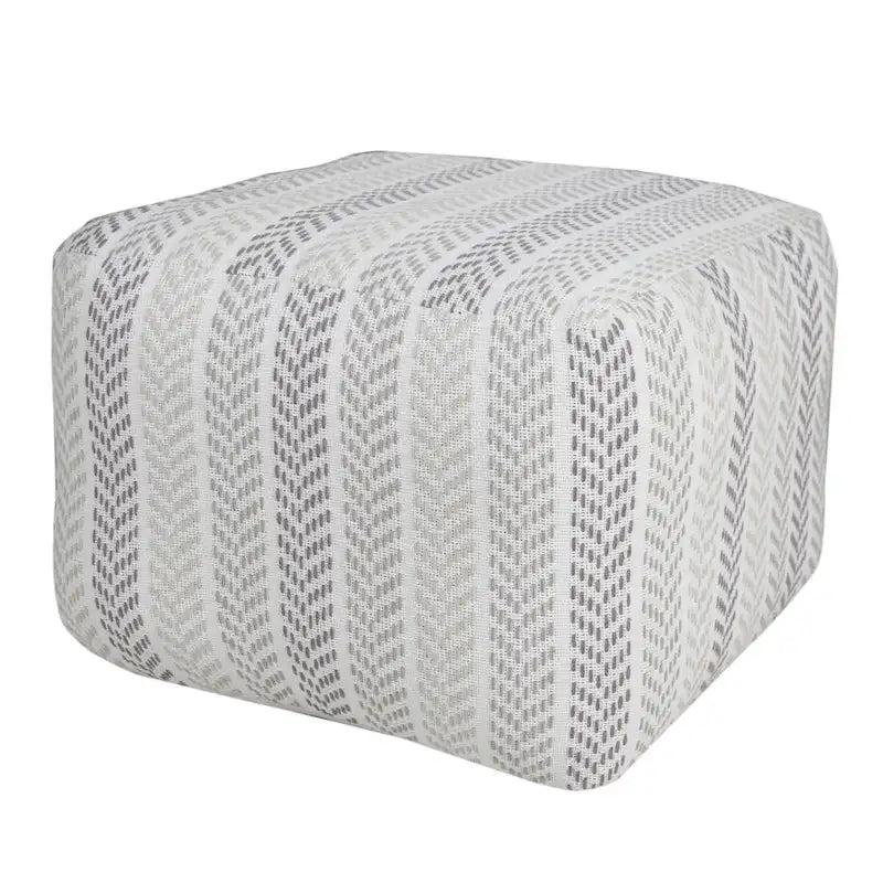 Pouf 18 gris 100 % coton