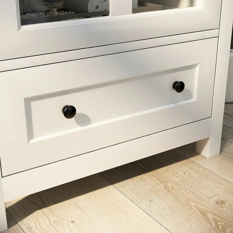 Meuble de rangement buffet avec double portes vitrées